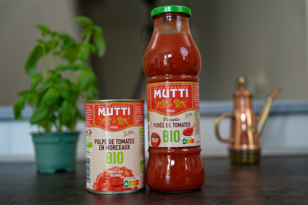 Passata Mutti et pulpe de tomate Mutti
