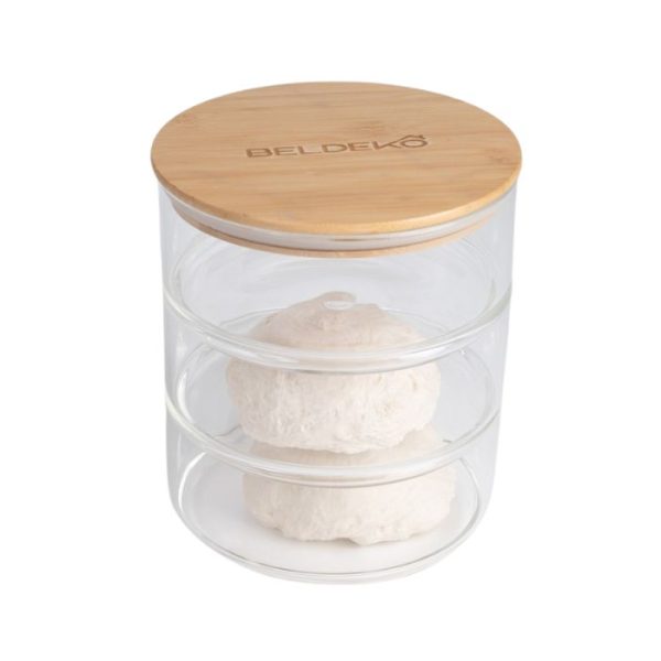 3 bocaux à pâtons en verre Beldeko diametre16 cm – Fermentation et conservation de la pâte à pizza