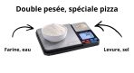 Balance de précision spéciale pizza Beldeko - Levure, Farine, Sel, Eau