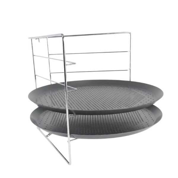 Porte-plateaux à pizza en inox BELDEKO – Support pliable pour préparation et repos