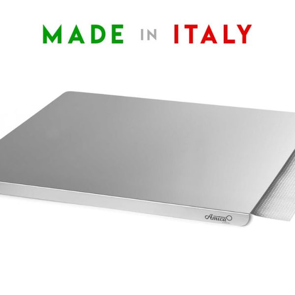 Planche à pizza inox 50x50 cm GI Metal – Avec antidérapant inclus