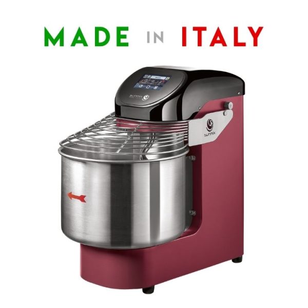 Pétrin à spirale Sunmix Evo15 couleur rouge rubis avec écran tactile