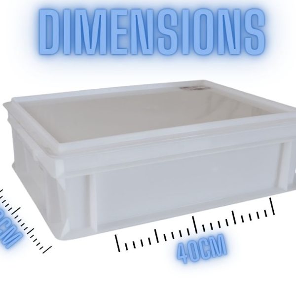 Dimensions Caisse a paton Gi Metal avec couvercle